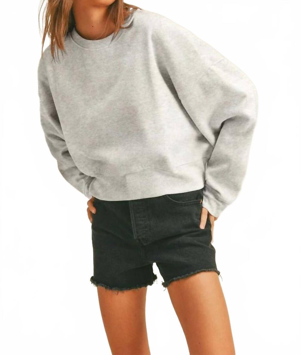 NEW HONESTEE blank long sleeve sweatshirt in gray